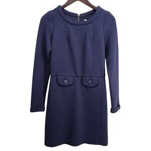 Boden Jacquard Navy Dress Size 2